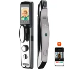 Електронний замок дверей NaviCat EF21 з підтримкою програми TUYA камерою і Face ID Silver