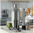 Набір бармена для приготування коктейлів 6 елементів шейкер джиггер ложка аксесуари