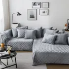 Покривало-накидка Руно VeLour Сіре 90х90 см Двостороннє Велюрове (Р9090.55_Grey)