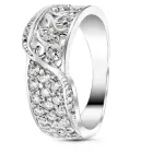 Срібна каблучка з фіанітами ФК199 ФК199 18р.