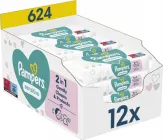 Упаковка дитячих вологих серветок Pampers Sensitive 12 пачок по 52 шт (8001841041483)