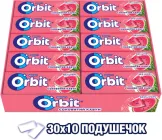 Упаковка жувальної гумки Orbit Соковитий кавун 14 г x 30 шт (4009900397605)