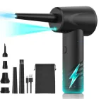 Багатофункціональний Вакуумний акумуляторний повітродувний пістолет Kinzir з швидкістю 50 000 об/хв, безщітковий мотор, 6000мАч батарея для продування пилу та чищення клавіатури, ноутбука, кондиціонера, салона автомобіля