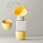 Портативна пляшка поїлка для води для собак і кішок похідна напувалка прогулянкова переносна Контейнер для корму та води для домашніх тварин Дорожня миска для води PLK-L-Y
