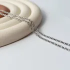 Срібний ланцюжок ланцюг Круглий джгут 55 см срібло 925 проби Родоване 3.70 г 803р3/55