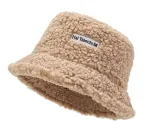 Панамка Тедді з овечки на зиму бежева з надписом OneSize