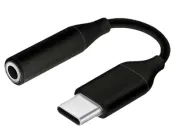 Перехідник роз'єм для навушників Samsung USB Type C To 3.5mm Aux Adapter Type-c 3 5 Jack Audio Earphone Cable Converter for Samsung Galaxy S24 S23 Ultra S20 Чорний