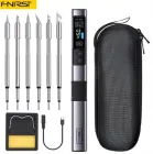 Паяльник електричний FNIRSI HS-02A DC 9-20V, PD 100W, 80-450 ° C, Type-C + 6 жал