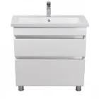 Підлогова тумба Мойдодир Moonshine 80 з умивальником Cosmo 80 біла