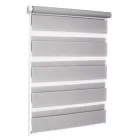 Рулонна шторка день-ніч з фіксацією 67,5*135 см Сірий (К21)