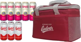 Набір пива Budweiser Budvar Original Czech Lager 5% 0.5 л x 5 шт. + Budvar Vycepni 4% 0.5 л x 3 шт. + термосумка (8594403703375)
