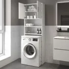 Тумба під пральну машину МП-006 з полицями 640х1900х250 мм Біла, Nikoshop