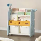 Книжкова полиця Lumpurini Niko Montessori M з двома контейнерами. Органайзер для іграшок в дитячу кімнату (KYHG7131-1)
