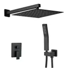 Термостатична душова система прихованого монтажу Luxor Hopfard Black Prestige, чорний