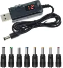 Підвищуючий перехідник - кабель для роутера JoyPro USB з 5В на 9В / 12В 1 м + 8 перехідників (1051-5a)