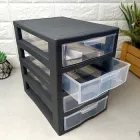 Органайзер-комод на 4 висувні ящики для канцтоварів та дрібниць Граніт Алеана