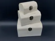 Скринька для декупажу під різьблення та розпис із замком та петлями 17,5х13х10 см 3 шт (С-32-1)