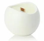 Аромасвічка соєва NEROLI Різдвяне Вогнище 150 мл в гіпсовому кашпо Harmony біла