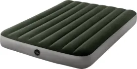Ліжко надувне велюр Intex 64108 Prestige Downy Bed 137х191х25 см Зелене