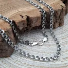 Срібний ланцюжок DIVA Бісмарк з чорнінням 50 см