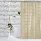 Шторка - фіранка для ванної DarianA Жаккард 180*180 см, 12 кілець JC12-0304-beige