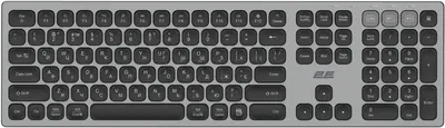 Клавіатура бездротова 2E KS270 WL/BT EN/UK Grey/Black (2E-KS270WBGR_UA)