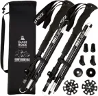 Палиці трекінгові туристичні для походів та спортивної ходьби Eagle Rock телескопічні Чорні (foldingBlack1717)