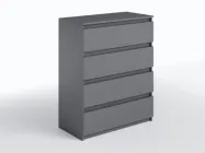 Комод T-215 Moreli з 4 шухлядами без ручок Антрацит