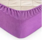 Простирадло махрове на резинці + 2 наволочки Фіолетовий (381-893)