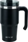 Термокухоль з ручкою Kite 600 мл Чорний (K24-1207-1)