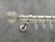 Карниз Quadrum Савона 200 см подвійний Сатин 25/19 мм гладка (кільця з гачками)