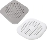Комплект 2в1: Силіконова пробка для раковини сірий/білий 140х140мм (GRN18)