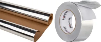 Набір Алюмінієва фольга на крафт-папері Bonfire для дому/сауни/бані ш 1.25 м/дов 25 м/31.25 м.кв (80507612) + Скотч алюмінієвий Bonfire AF2525 термостійкий 25 мк. 0.05x50 м (90206114)