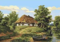 Схема для вишивки бісером Acorns Сільський пейзаж (А3К-612)