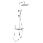 Душова система латунна з гігієнічним душем Kroner KRP Armada - W066 хром/білий