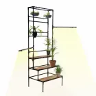 Багатоярусна підставка для квітів Barva Metalight з підсвічуванням LED фітолампами повного спектру металева з підвісом вазонів та кашпо