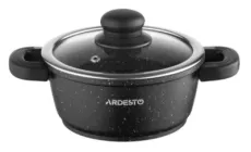 Каструля зі скляною кришкою Ardesto Gemini Anzio алюміній чорний 1.2 л (AR2412GE)
