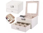 Шкатулка для прикрас Lombardi 16 х 16 х 11 см (JSB/01143/3/white) біла