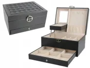 Шкатулка для прикрас Lombardi 17.5 х 22.5 х 15 см (JSB/01153/2/black) чорна