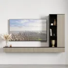 Тумба під телевізор Fenster Сандеро Чорний/Капучіно