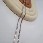 Срібний ланцюжок Круглий ланцюг Снейк 50 см срібло 925 проби Родоване 6.60 г 930р4/50