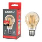Світлодіодна філаментна LED лампа А60 E27 8W 2700K ETRON 1-EFP-185 Filament