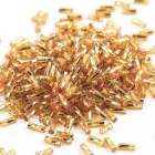 Бісер стеклярус гвинтовий блискучий 3,7х9 мм 25 г Золотистий