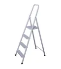 Металева драбина-стрем'янка Eurogold Steel home 214 (4 сходинок) одностороння розставна (22865)