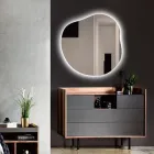 Дзеркало настінне ART-COM безрамне асиметричне Led-підсвічуванням 550х550 мм без сенсорної кнопки (без вимикача) (БРЛ 12 ROZ6400099207)