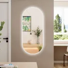 Дзеркало настінне ART-COM безрамне овальне Led-підсвічуванням 1260 х 560 мм із сенсорним димером (вимикач) (БРЛД 8 ROZ6400099219)