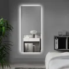 Дзеркало настінне ART-COM безрамне прямокутне із закругленими кутами Led-підсвічуванням 1260 х 560 мм із сенсорним димером (вимикач) (БРЛД 7 ROZ6400099218)