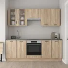 Кухня Ніко 220 см IDEA Сонома (зі стільницею 38 мм мат)