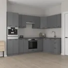 Кухня кутова Ніко 170 х 280 см IDEA Антрацит (зі стільницею 28 мм мат)