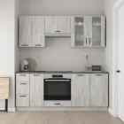 Кухня Ніко 200 см IDEA Бетон (зі стільницею 38 мм мат)